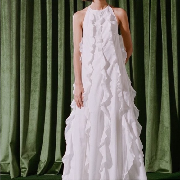 NWT Staud Marika Ruffle Gown - Picture 3 of 7